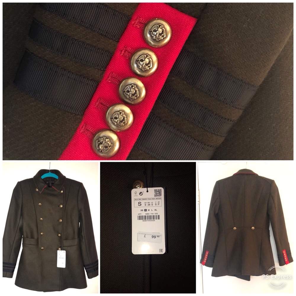 Zara Military Wool Short Coat